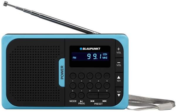 Rádioprijímač Blaupunkt PR5BL čierny/modrý Rádioprijímač Blaupunkt PR5BL čierny/modrý