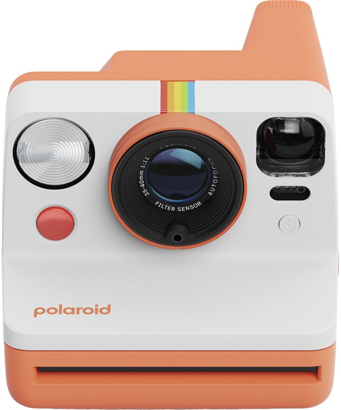Instantný fotoaparát Polaroid Now 3. generácie, oranžová farba