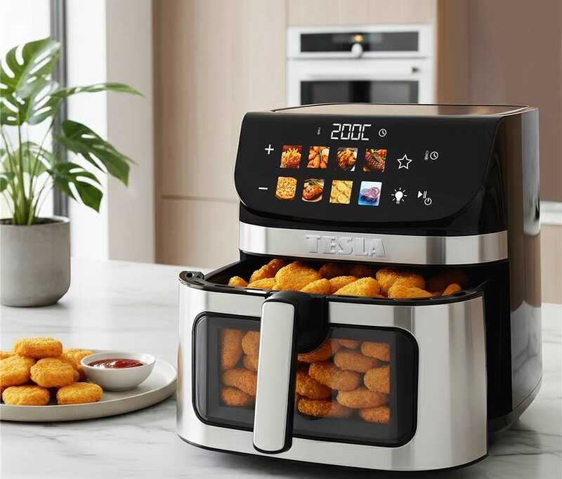 Fritéza teplovzdušná Tesla AirCook DualHeat QD73 XXL čierna Fritéza teplovzdušná Tesla AirCook DualHeat QD73 XXL čierna