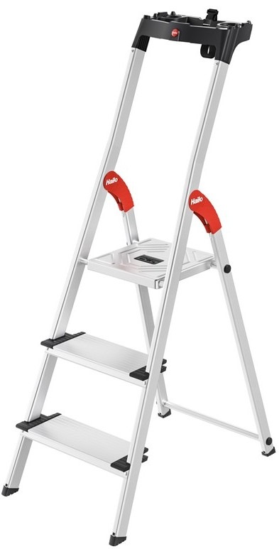 Hliníkové skladacie schodíky Hailo L80 ComfortLine s 2+1 stupňami