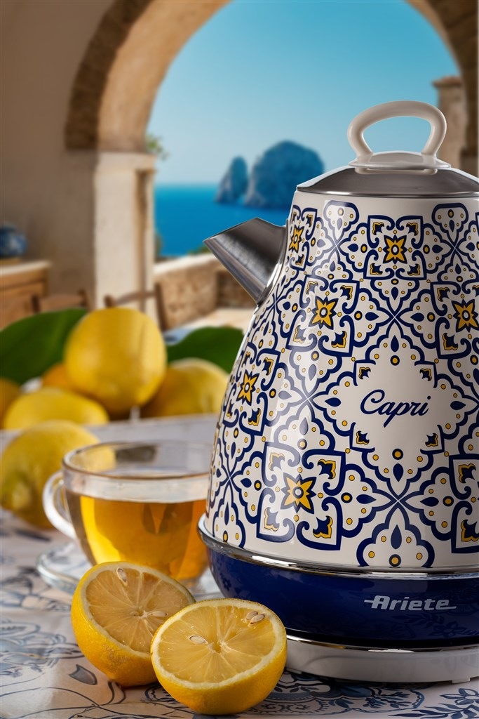 Rýchlovarná kanvica Ariete Capri ART 2869/CA biela/modrá
