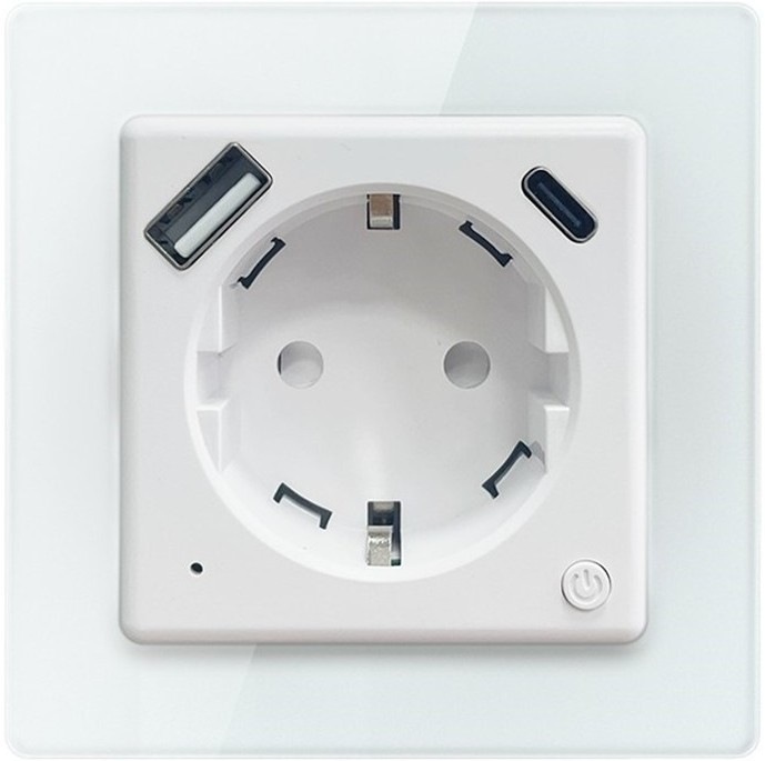 Múdra zásuvka IMMAX NEO SMART Nexa (typ F) s maximálnym zaťažením 3 200 W (16 A) a podporou Power Delivery 20 W