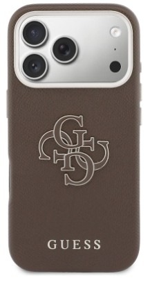 Kryt na mobil Guess PU Resin Logo na Apple iPhone 17 Pro hnedý Kryt na mobil Guess PU Resin Logo na Apple iPhone 17 Pro - hnedý