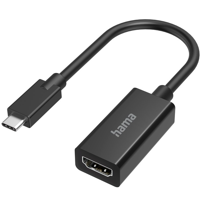 Redukcia Hama USB-C/HDMI, UHD/4K čierna