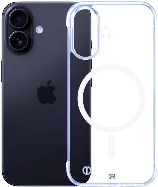 Kryt na mobil 3mk Just20g MagCase na Apple iPhone 16 - priehľadný