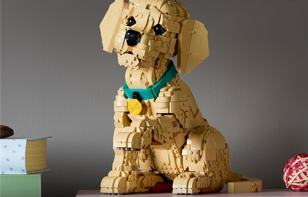 Stavebnica LEGO® Icons 11384 Štěně zlatého retrívra Stavanie postupne premení kocky LEGO na realistické šteňa, ktoré si môžete upraviť podľa vlastnej fantázie.