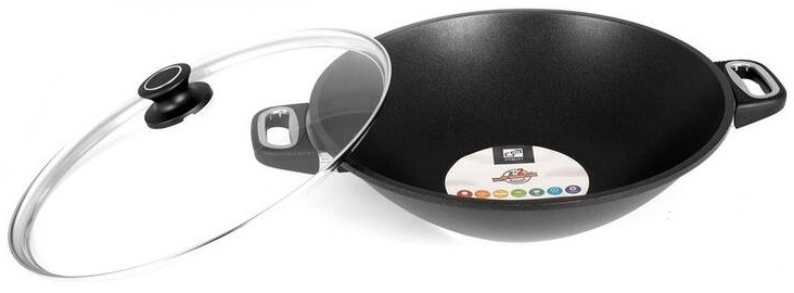 Panvica WOK G21 Lagoon 36 cm, pokrievka