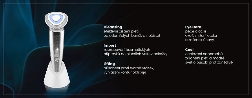Galvanická žehlička na pleť ETA Fenité 6353 90000 strieborný/biely Galvanická žehlička na pleť ETA Fenité 6353 90000 strieborný/biely