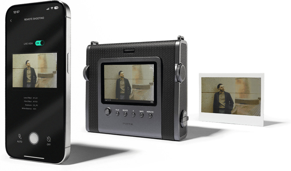 Instantný fotoaparát Fujifilm Instax WIDE EVO čierny/sivý Instantný fotoaparát Fujifilm Instax WIDE EVO čierny/sivý