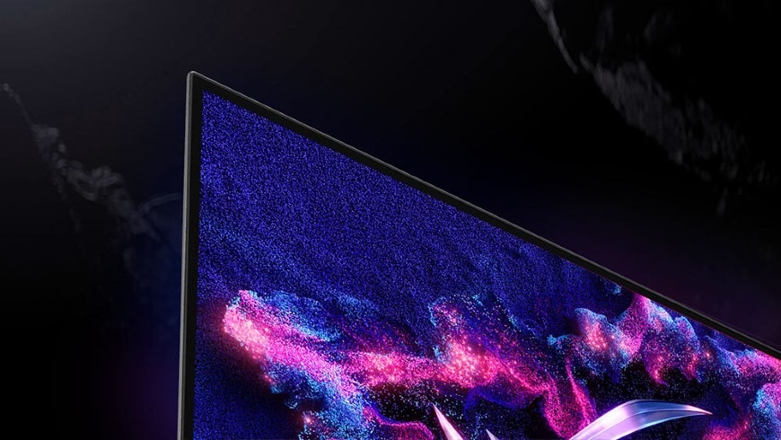 Herný monitor Asus ROG Strix OLED XG27ACDNG čierny Detail úzkeho rámčeka monitora Asus ROG Strix OLED XG27ACDNG