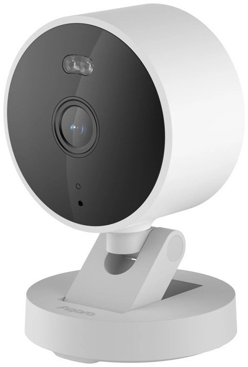 Vnútorná bezpečnostná kamera Aqara G100 Select s nastaviteľným stojanom.