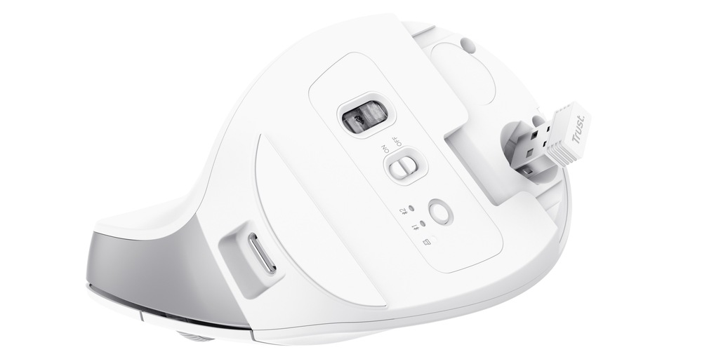 Myš Trust Bayo+ Ergonomic Wireless biela Myš Trust Bayo+ Ergonomic Wireless biela