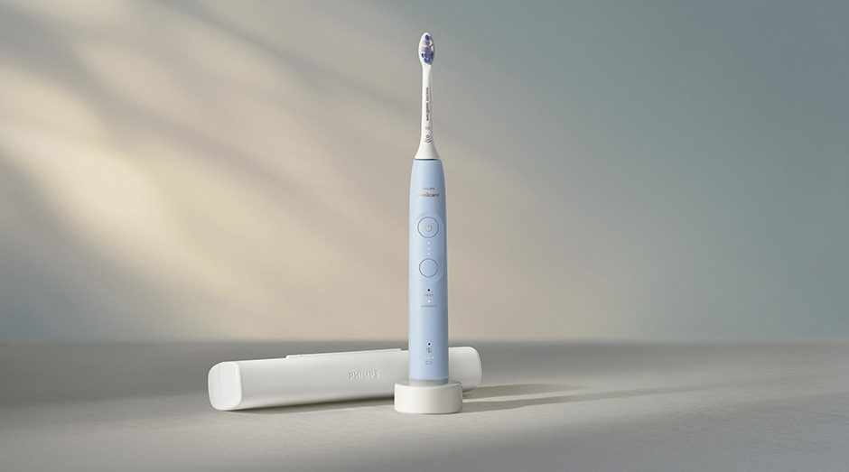 Zubná kefka Philips Sonicare 6100 HX7406/02 modrá Zubní kartáček Philips HX7406/02 Sonicare 6100