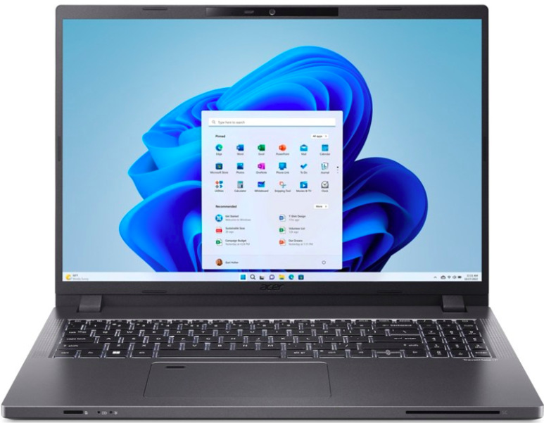 Notebook Acer TravelMate P2 16 (TMP216-51-G2-TCO-70SN) v šedom prevedení s 16" WUXGA displejom a numerickou klávesnicou