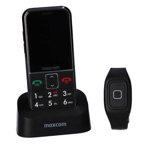 Mobilný telefón MaxCom Comfort MM735 + SOS náramek s GPS lokátorem čierny MaxCom Comfort MM735