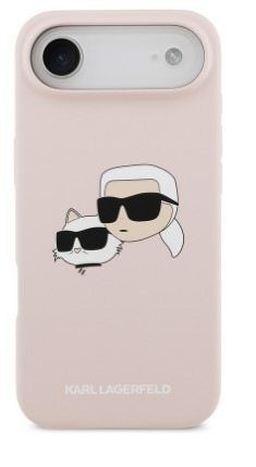 Kryt na mobil Karl Lagerfeld Liquid Silicone Double Heads MagSafe na Apple iPhone Air ružový