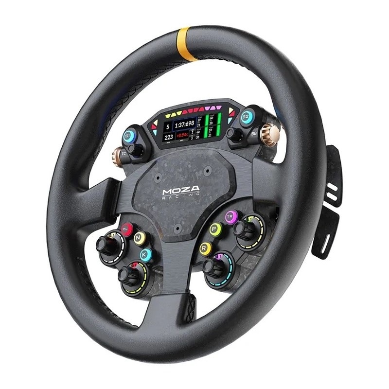 Herný volant Moza Racing CS Pro v čiernom prevedení.
