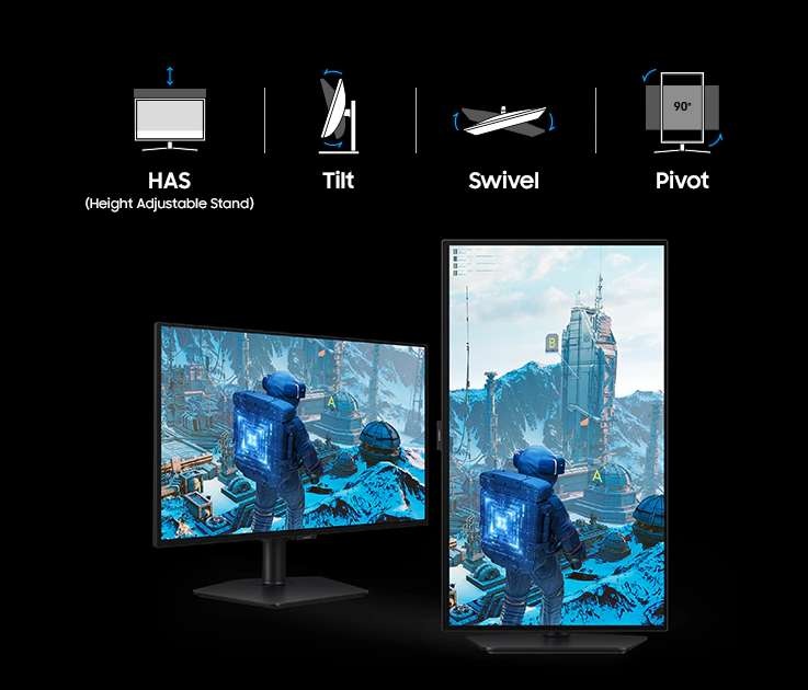 Herný monitor Samsung Odyssey G7 (G73SH) čierny Samsung Odyssey G7 (G73SH) má nastaviteľný stojan