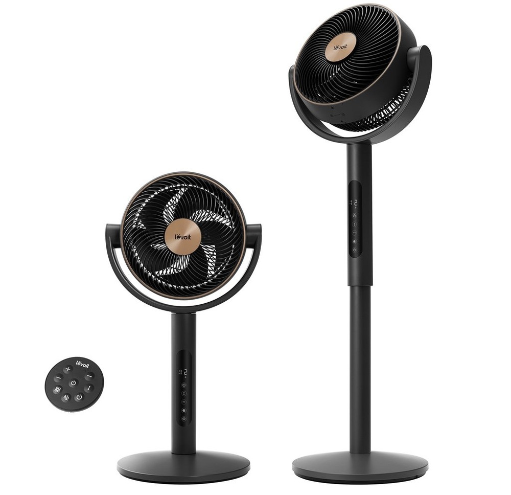 Ventilátor stojanový Levoit TempSense R432 DC Cyclone Fan čierny Ventilátor stojanový Levoit TempSense R432 DC Cyclone Fan