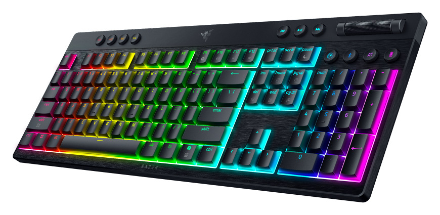Klávesnica Razer BlackWidow V4 Low-profile HyperSpeed (Green Switch), US layout čierna Klávesnica Razer BlackWidow V4 Low-profile HyperSpeed (Green Switch), US layout čierna