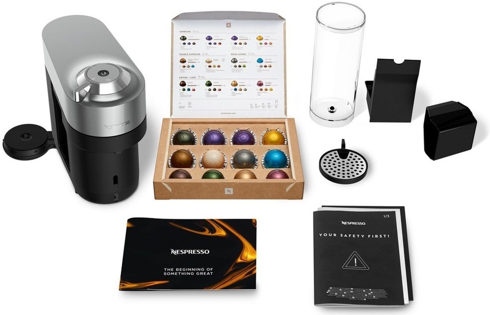 Kapsulový kávovar Krups Nespresso Vertuo Pop+ XN930T10 Titanium Kapsulový kávovar Krups Nespresso Vertuo Pop+ XN930T10 Titanium