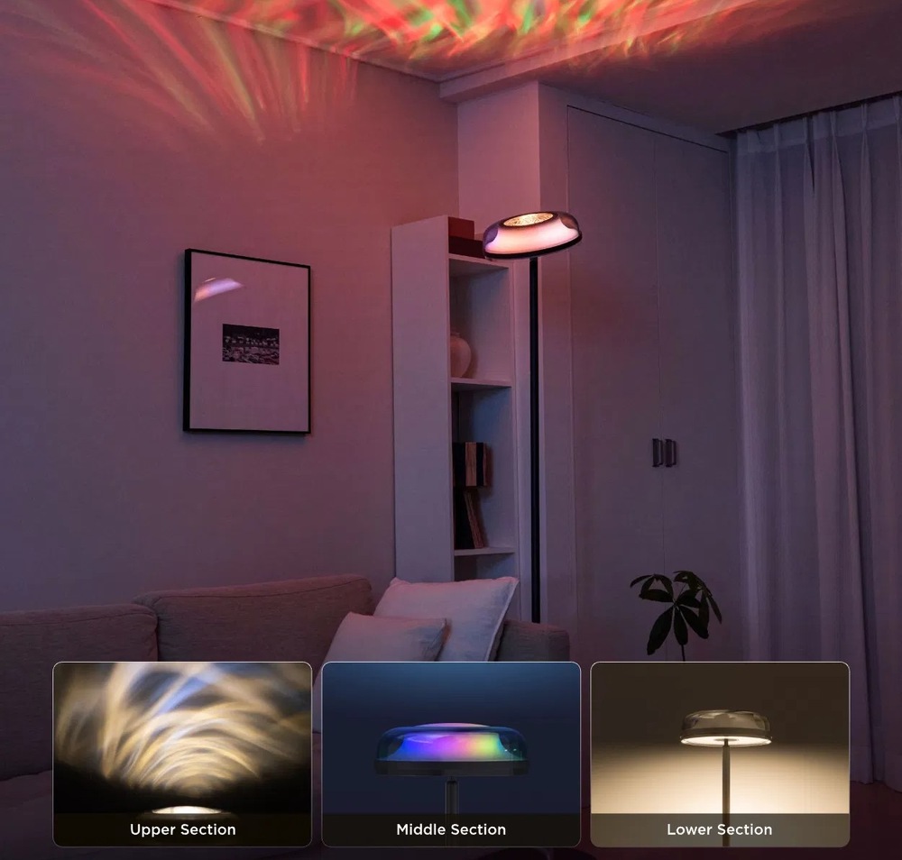 Stojacia lampa Govee Uplighter Floor Lamp RGBICWW, Matter sivá
