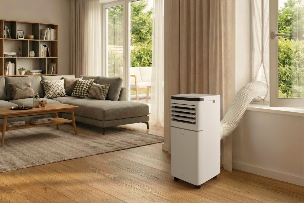 Mobilná klimatizácia Sencor SAC MT7042C Wi-Fi, 7 000 BTU/h biela Díky kompletní sadě pro odvod vzduchu je instalace mobilní klimatizace Sencor SAC MT7042C rychlá a bez složitých úprav.