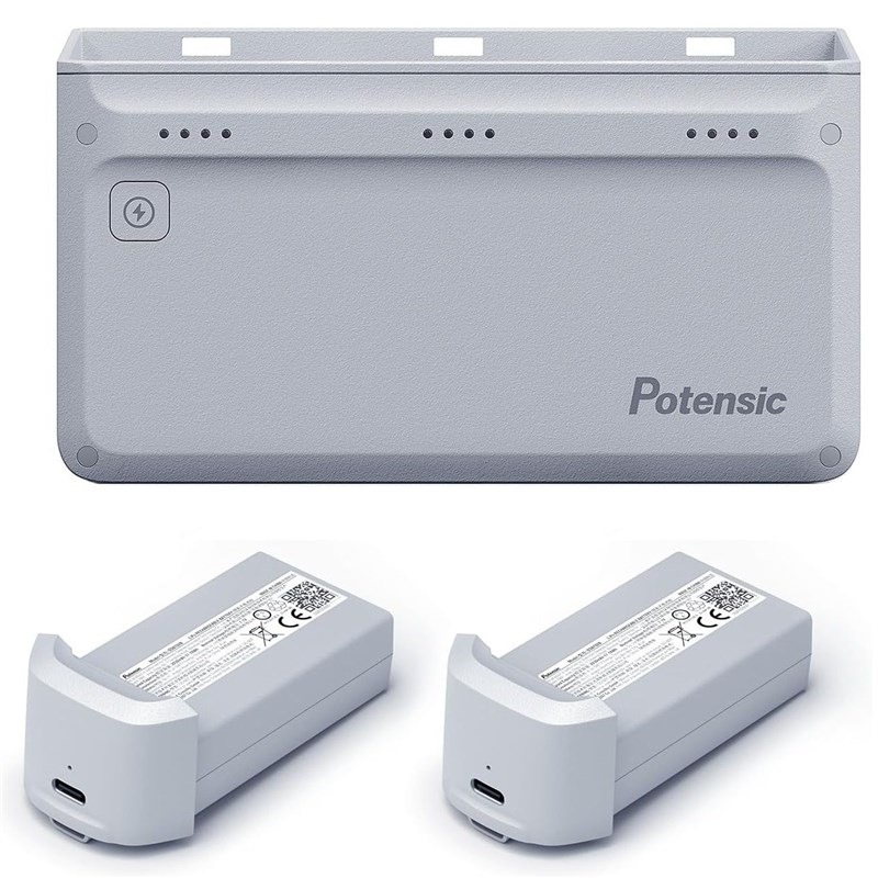 Nabíjačka Potensic Atom 60W More Power, AC adaptér, 2× batéria