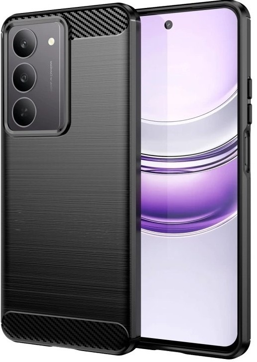Kryt na mobil WG Carbon Realme Note 70T 4G v čiernom dizajne