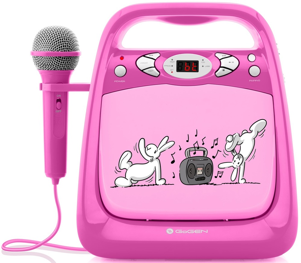 CD prehrávač GoGEN BOB A BOBEK KARAOKE ružový CD prehrávač GoGEN BOB A BOBEK KARAOKE ružový