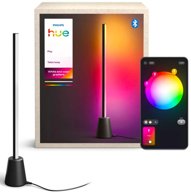 Stolná lampička Philips Hue Play Table EU Lampička Philips Hue Play s balením a mobilnou aplikáciou na nastavenie farieb cez Bluetooth
