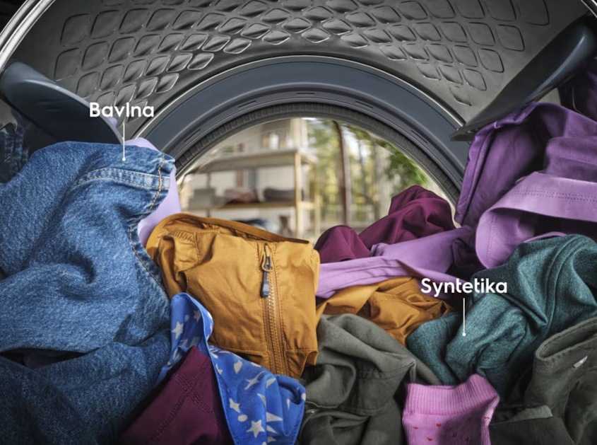 Sušička bielizne Electrolux série 800 EW8D595RCDC ocel Bubon sušičky Electrolux so zmiešanou bielizňou rôznych farieb zo syntetiky a bavlny.