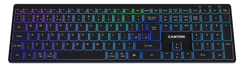 Klávesnica Canyon HKB-W11 RGB Dual Mode CZ čierna Canyon HKB-W11 je vyrobená z odolného ABS plastu, ktorý vydrží aj náročné používanie.