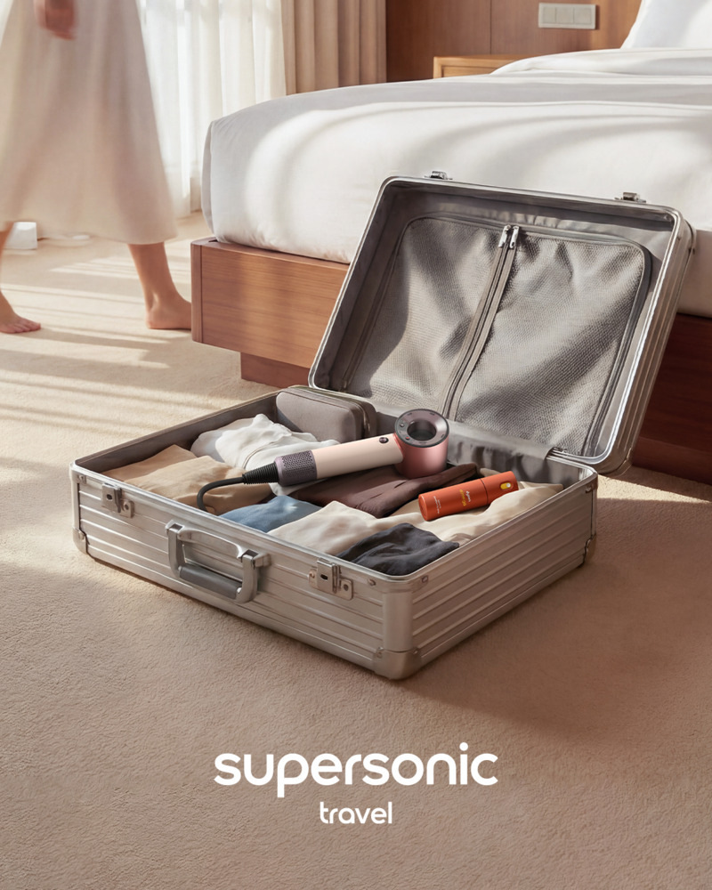 Fén Dyson Supersonic Travel HD19 rose gold/ceramic pink Fén Dyson Supersonic Travel HD19 je na cestovanie ako stvorený.