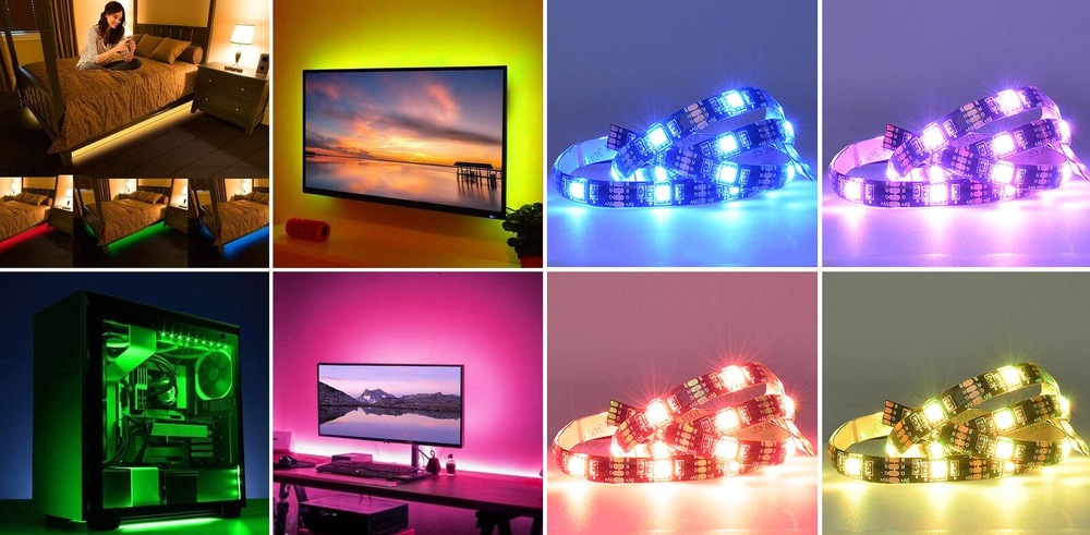 LED pásik Solight WIFI smart RGB opasok pre TV, 4x50cm, USB LED pásek Solight WIFI smart RGB pásek pro TV, 4x50cm, USB (WM58)