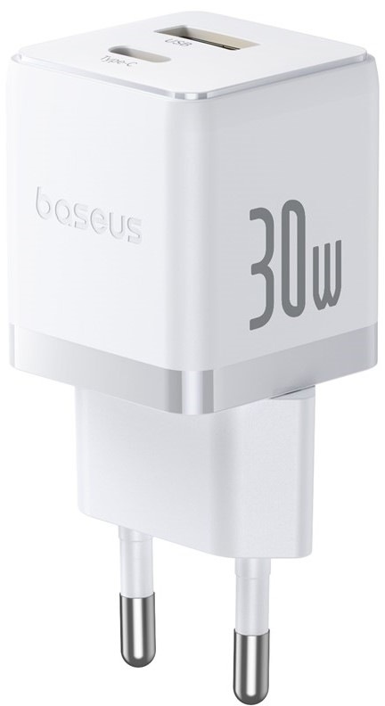 Nabíjačka do siete Baseus Palm 30W 1xUSB-A 1xUSB-C PD QC 3.0 - biela