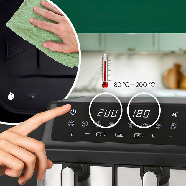 Fritéza teplovzdušná Profi Cook FR 1296 H čierna Fritéza teplovzdušná ProfiCook FR 1296 H