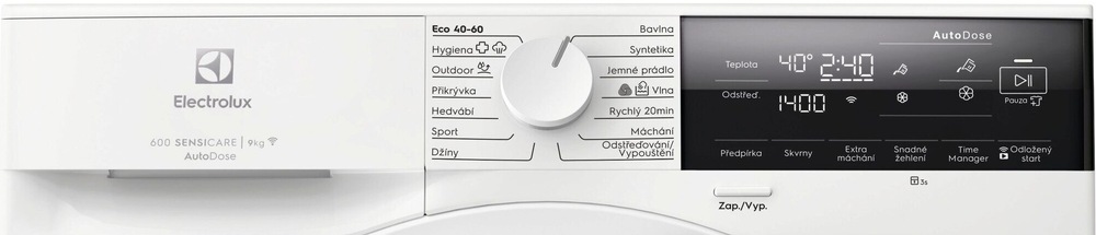 Ovládací panel práčky Electrolux EW6F3494ACC 600 SensiCare
