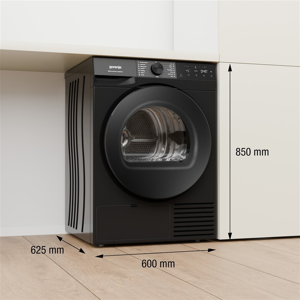 Sušička bielizne Gorenje G400 DG48DB NatureDry čierna Sušička Gorenje DG48DB NatureDry otvorené dvierka