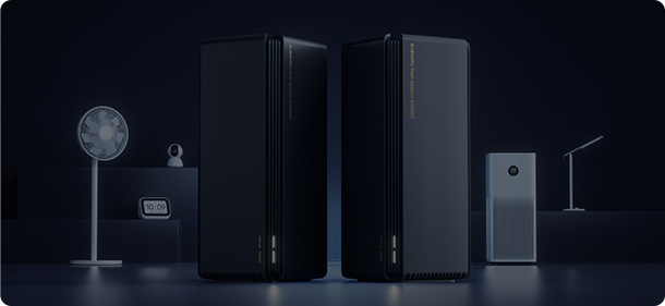 Kompletný Wi-Fi systém Xiaomi AX3000 (2-pack) čierny Kompletný Wi-Fi systém Xiaomi AX3000 (2-pack) čierny