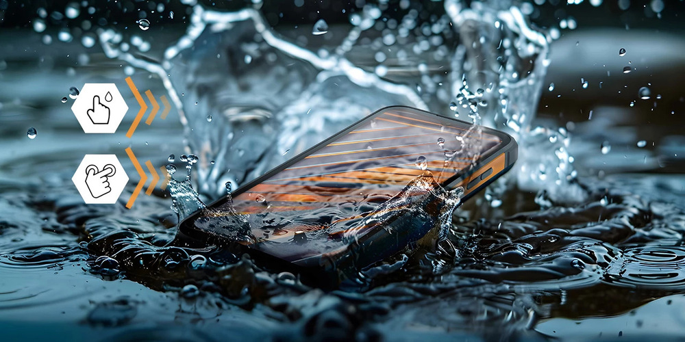 Mobilný telefón myPhone Hammer Iron Va čierny/oranžový "myPhone
