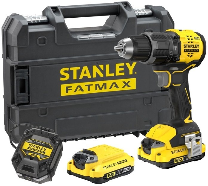Aku vŕtačka Stanley FatMax SFMCD716D2T-QW (s baterií) Aku vŕtačka Stanley FatMax s 2 batériami 2Ah, nabíjačkou a kufrom.
