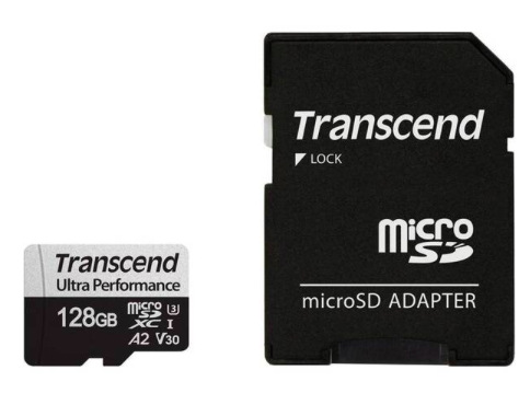 Pamäťová karta Transcend 340S microSDXC 128GB UHS-I U3 V30 A2 (160R/125W) + adapter Pamäťová karta Transcend 340S microSDXC 128GB UHS-I U3 V30 A2 (160R/125W) + adapter