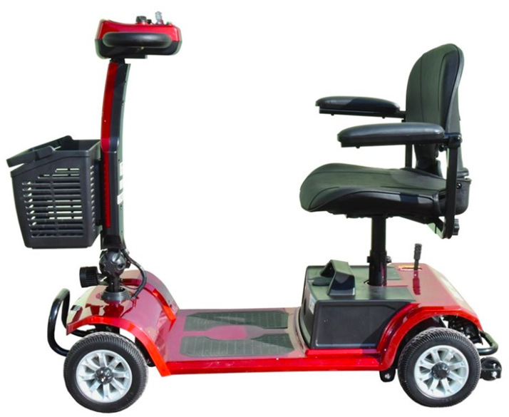 Elektrický štvorkolesový vozík RACCEWAY® SPLIT, vínový