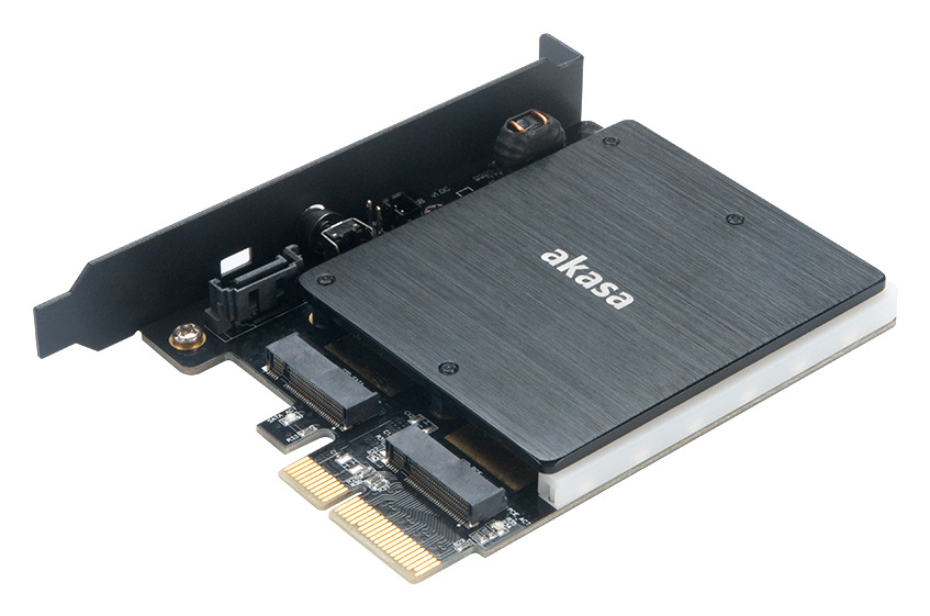 AKASA M.2 PCIe SSD and M.2 SATA SSD myslí aj na výkonné chladenie