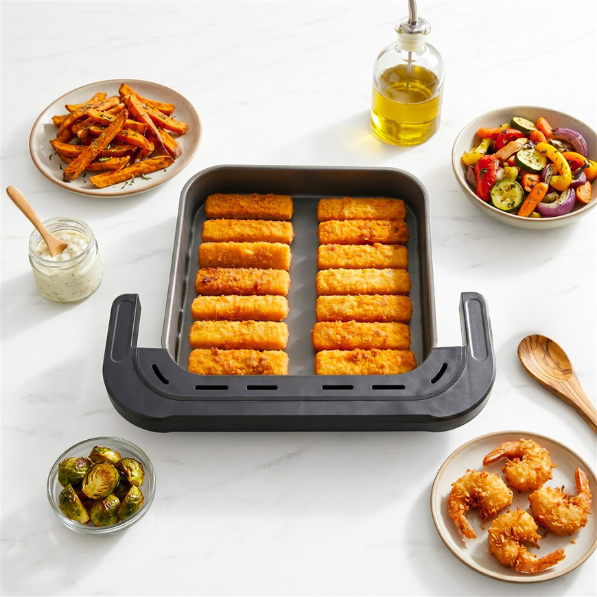 Fritéza teplovzdušná Tesla AirCook TrioZone Q636 XXL čierna Fritéza horkovzdušná Tesla AirCook TrioZone Q636 XXL