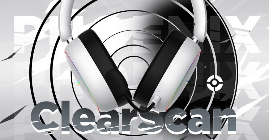 Headset HATOR Phoenix 2 biely Biely headset HATOR Phoenix 2 Wireless v grafike technológie ClearScan