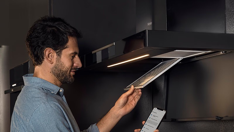 Odsávač pár Haier HADG6CBS4BWIFI čierny Odsávač pár Haier HADG6CBS4BWIFI čierny