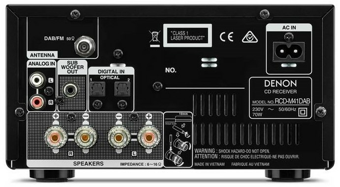 Mikro HiFi systém Denon RCD-M41 DAB strieborný