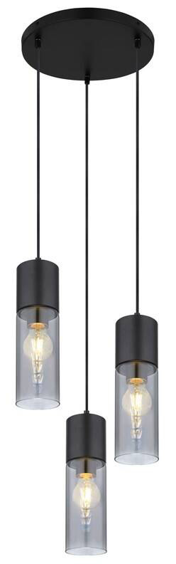 GLOBO Annika, 3× E27, 25 W, čierna